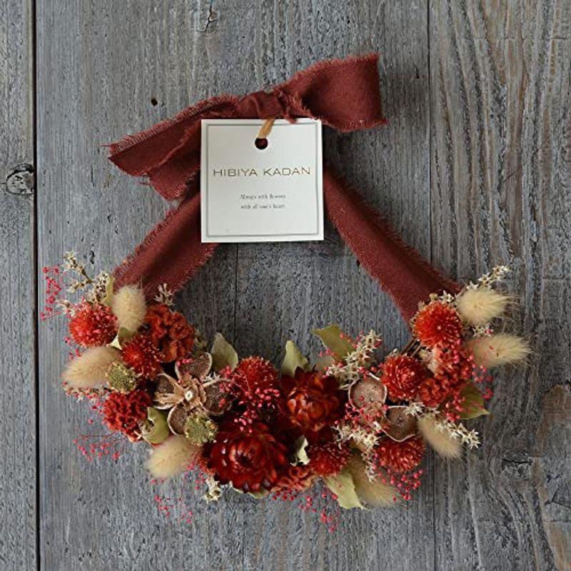 即日発送 日比谷花壇 オリジナル ハーフリース 赤 リース クリスマス 花 誕生日 ドライフラワー プレゼント Wantannas Go Id