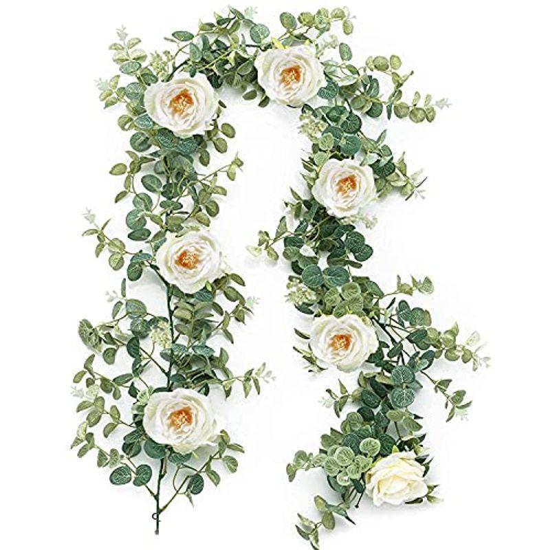 Sale 64 Off 造花 バラ 花藤 人工観葉植物 ユーカリ ガーランド アーティフィシャルフラワー 花園 婚礼の儀式 フェイクグリーン リアル 壁掛け ハンギ