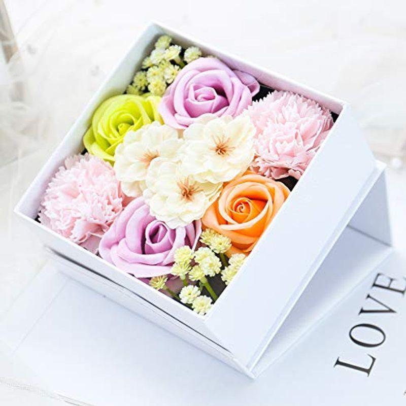 ソープフラワー ギフトボックス 枯れない花 母の日 プレゼント ギフト 花 誕生日 結婚記念日 結婚祝い 女性 彼女 造花 薔薇 ローズ 敬 Web限定