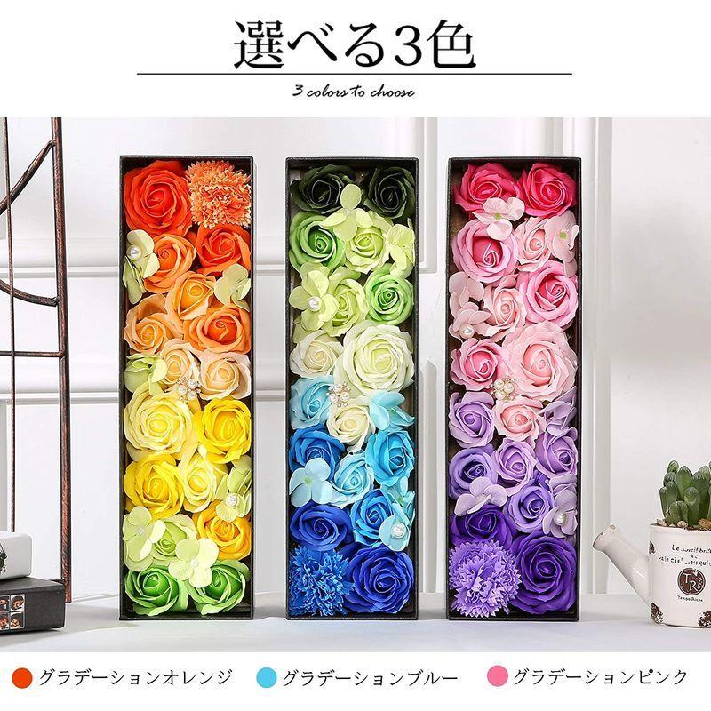 人気激安 Weeksweet ソープフラワー グラデーションボックス 母の日造花 枯れない花 誕生日 カーネーション フラワー ボックス 結婚記念日 Wantannas Go Id
