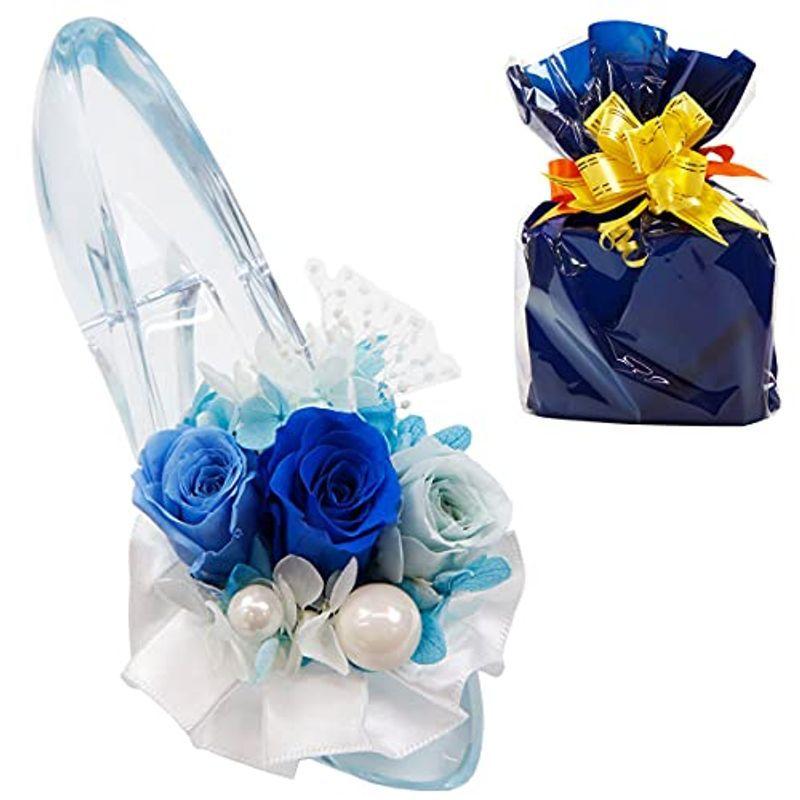 プリザーブドフラワー ギフト バラ 三輪 ガラスの靴 誕生日 プレゼント 花 シンデレラ フラワーアレンジメント 結婚祝い 女性 お 最大85 オフ
