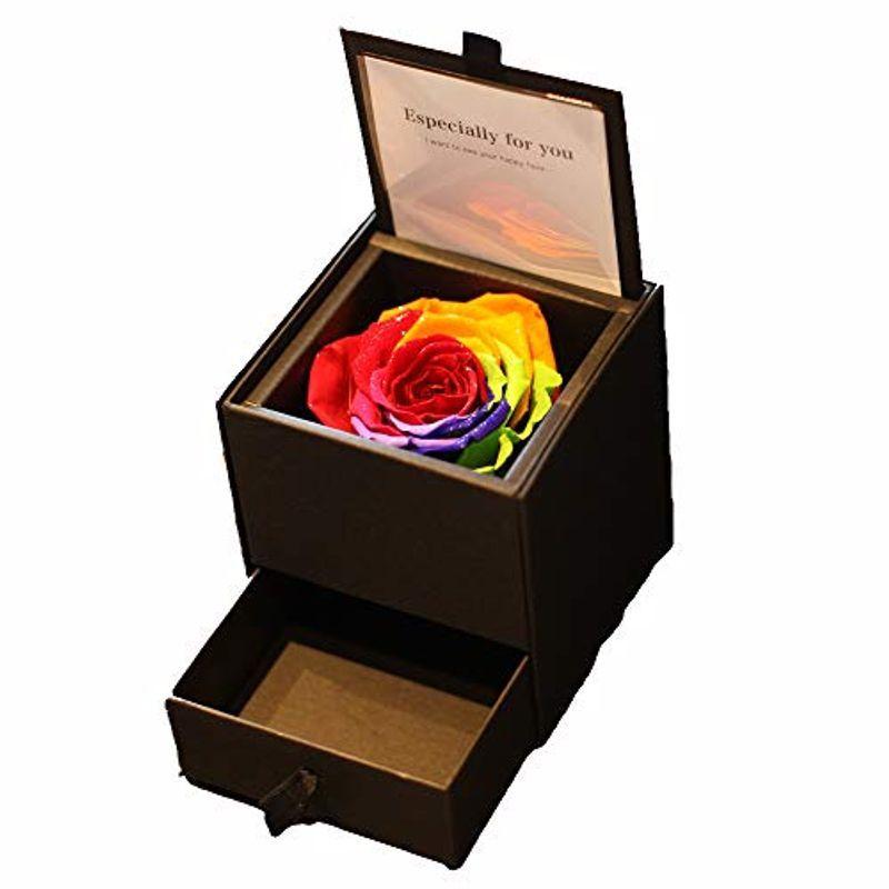 ジュエリーbox レインボーローズ 花言葉 奇跡 プリザーブドフラワーギフト 誕生日 記念日 サプライズ レインボー 柿の種 Www Bollywoodpapa Com