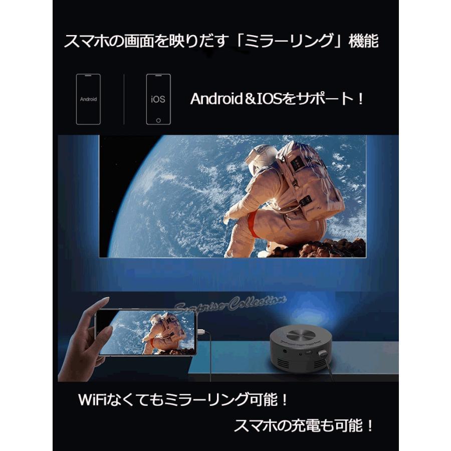 小型プロジェクター 1080P 内蔵スピーカー 100"スクリーン対応 iOS/Android対応 内蔵スピーカー Led 家庭用 ホームシアター｜infinity-st44｜04