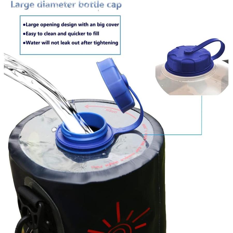 新品 お湯 12l l アウトドア 携帯用 ソーラーキャンプシャワー ポータブルシャワー シャワー 食 温度計付き クッカーセット Yunava Coaching De