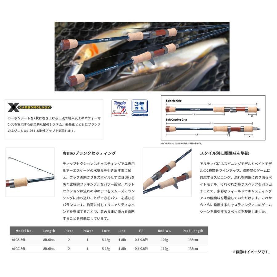 アングラーズリパブリック ○パームス アルティバ ALGC-86L