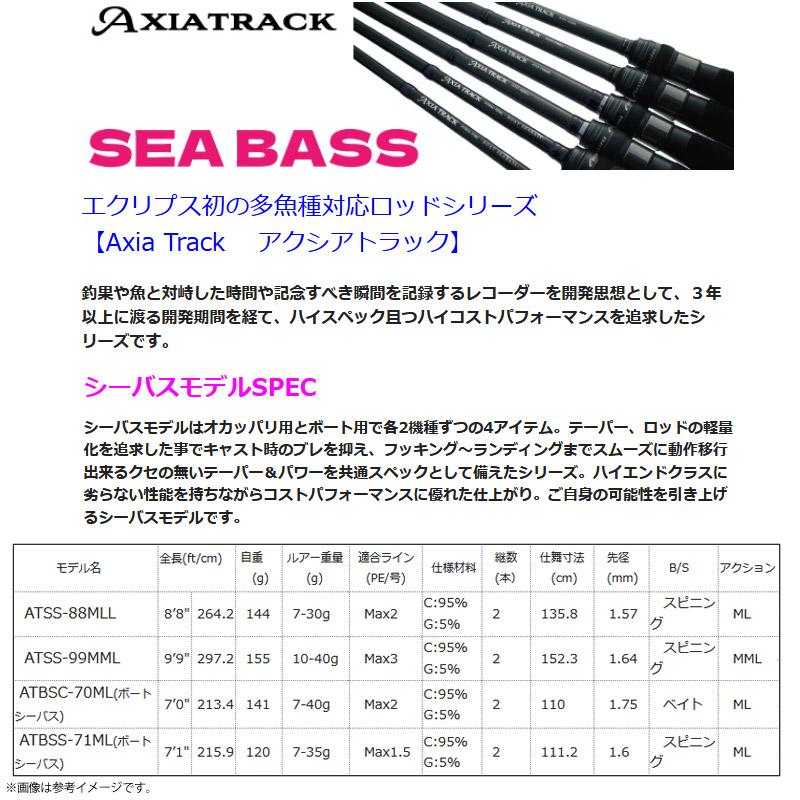 ●エクリプス ECLIPS アクシアトラック シーバス ATSS-99MML(スピニングモデル)の画像