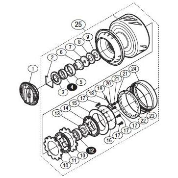 シマノ ○シマノ 13ステラSW 8000HG(030689)用 純正標準スプール