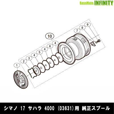 シマノ（SHIMANO） ○シマノ 17 サハラ 4000 (036315)用 純正標準