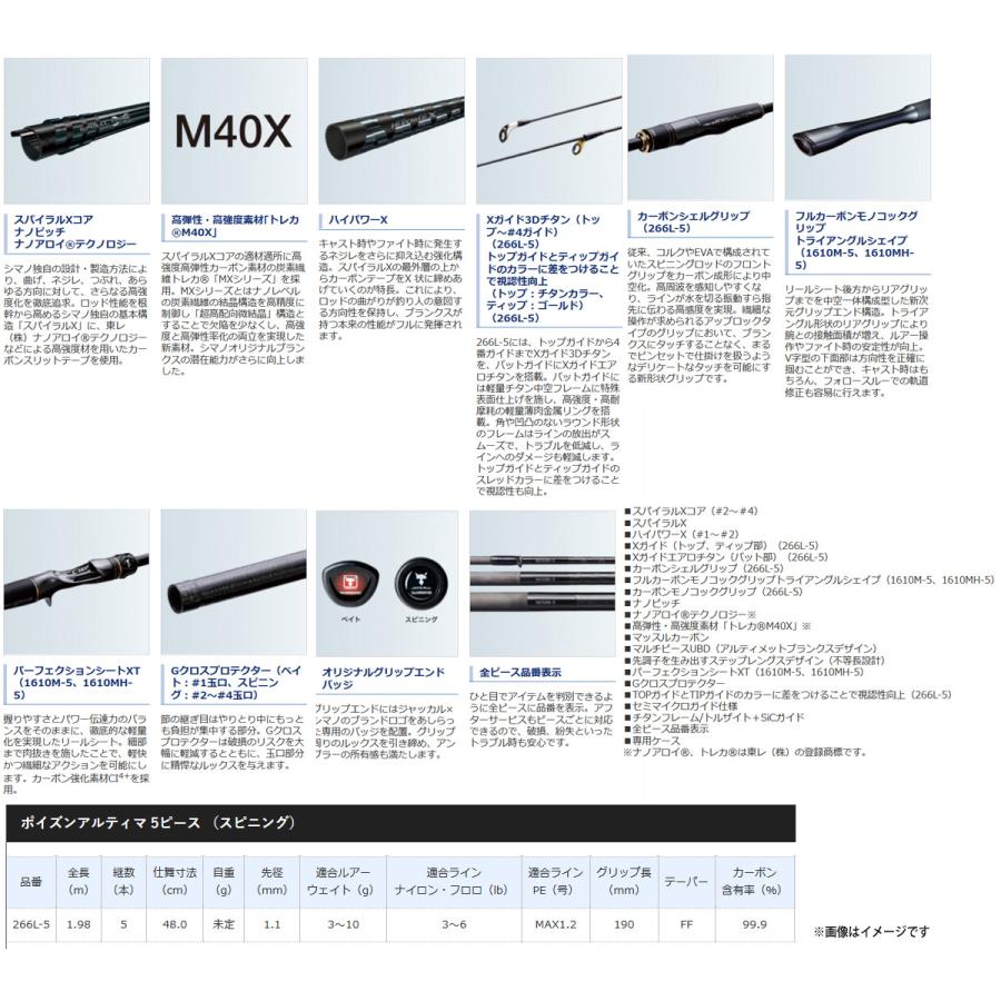 シマノ ジャッカル ポイズンアルティマ 266l 5 スピニングモデル 5ピース まとめ送料割 バスメイトインフィニティソルト店 通販 Yahoo ショッピング