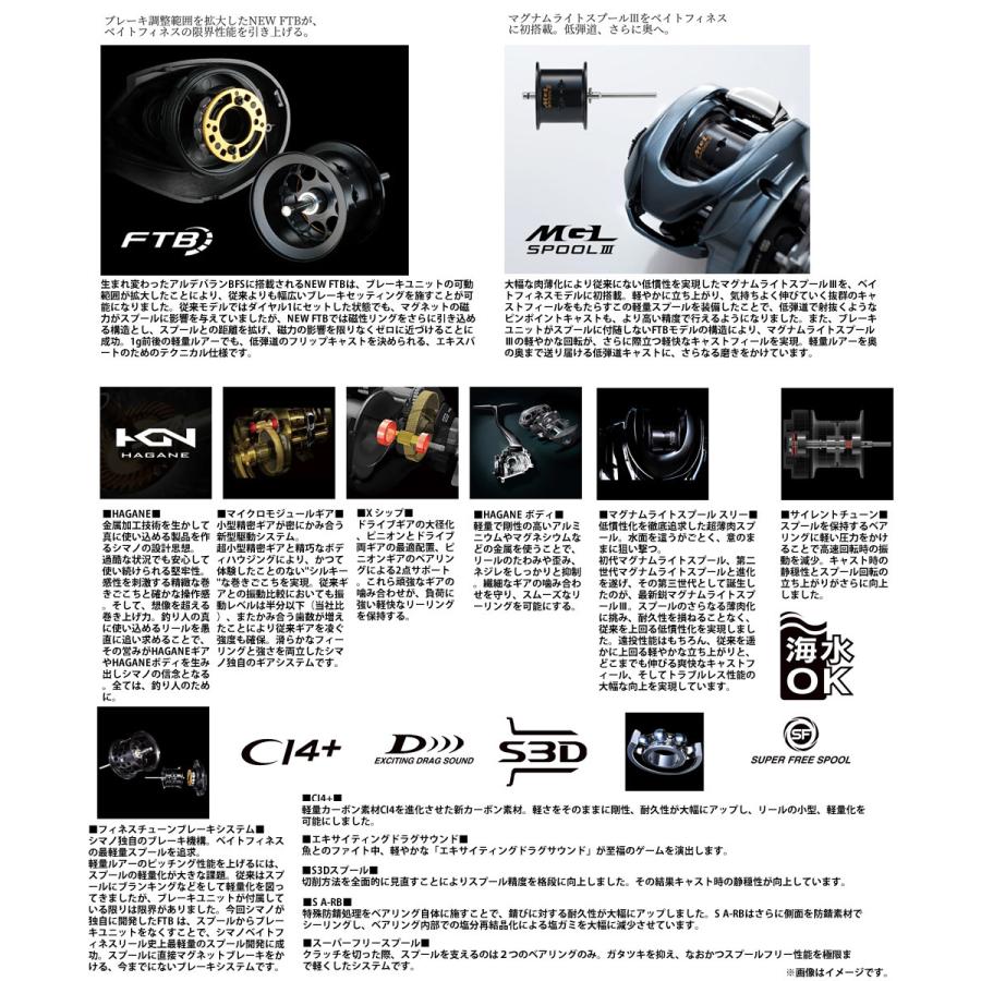 シマノ（SHIMANO） 22 アルデバラン BFS HG LEFT (7.8) 左ハンドル