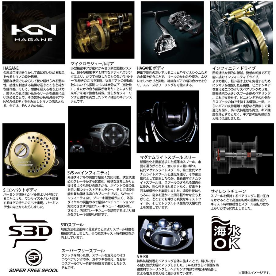シマノ（SHIMANO） 22 カルカッタ コンクエスト 201XG (左ハンドル