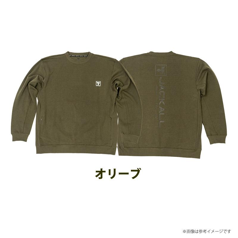 JACKALL ジャッカル サイドリブクルーネックスウェット オリーブ