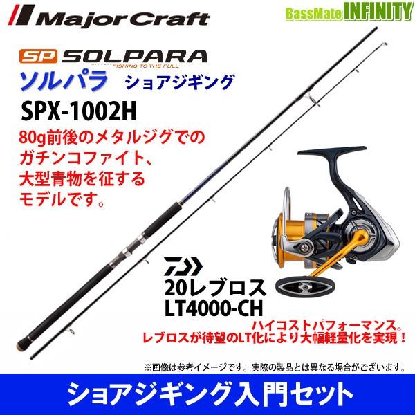 22モデル ショアジギング入門セット メジャークラフト ソルパラ Spx 1002h ショアジギング ダイワ New レブロス Lt4000 Ch Wantannas Go Id