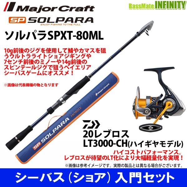 9932円 最も完璧な シーバス入門セット メジャークラフト ソルパラ Spxt 80ml ダイワ レブロス Lt3000 Ch