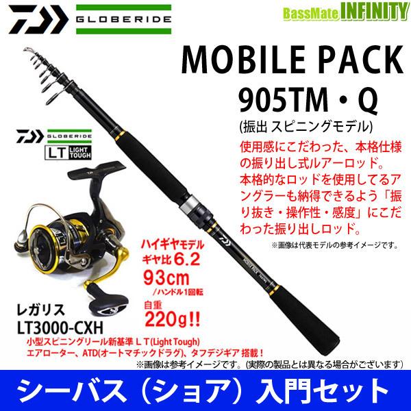 高級な シーバス ショア 入門セット ダイワ モバイルパック 905tm Q 振出 スピニングモデル 18 レガリス Lt3000 Cxh まとめ送料割 Cisama Sc Gov Br