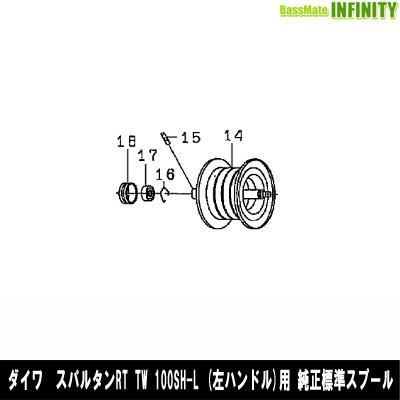 ●ダイワ　スパルタンRT TW 100SH-L(4960652054898)用 純正標準スプール (部品コード129625)　【キャンセル及び返品不可商品】 DAIWA（ダイワ） ○ダイワ スパルタンRT TW 100SH-L(4960652054898)用