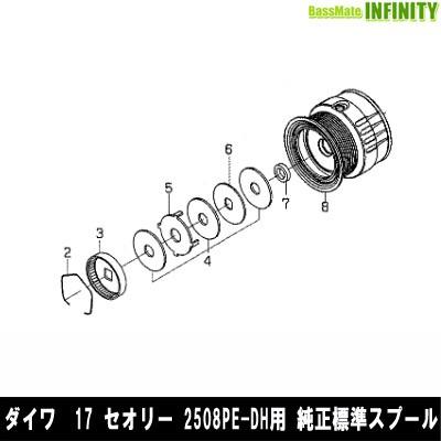 ●ダイワ　17 セオリー 2508PE-DH(4960652088404)用 純正標準スプール (部品コード128A81)　【キャンセル及び返品不可商品】 DAIWA（ダイワ） ○ダイワ 17 セオリー 2508PE-DH(4960652088404)用