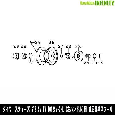 ●ダイワ　スティーズ STZ SV TW 1012SV-XHL(4960652057462)用 純正標準スプール (部品コード129637)　【キャンセル及び返品不可商品】 DAIWA（ダイワ） ○ダイワ スティーズ STZ SV TW 1012SV-XHL