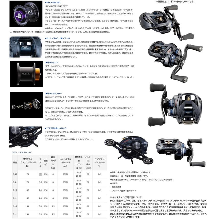 ●ダイワ　21 スティーズ A TW HLC 8.1R （右ハンドル） 【まとめ送料割】｜infinity-sw｜02