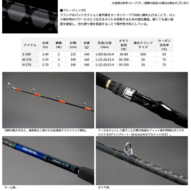 DAIWA ヒラメ専用 BRAIDING X M-270 DAIWA（ダイワ） ○ダイワ ヒラメ X M-270 : バスメイトインフィニティ