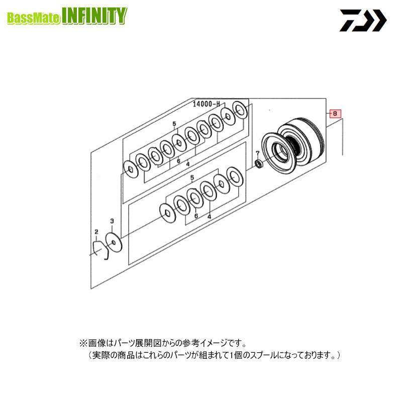 ●ダイワ　22 カルディア SW 8000-P(4550133361579)用 純正標準スプール (部品コード6M481101)　【キャンセル及び返品不可商品】 DAIWA（ダイワ） ○ダイワ 22 カルディア SW 8000-P(4550133361579)用