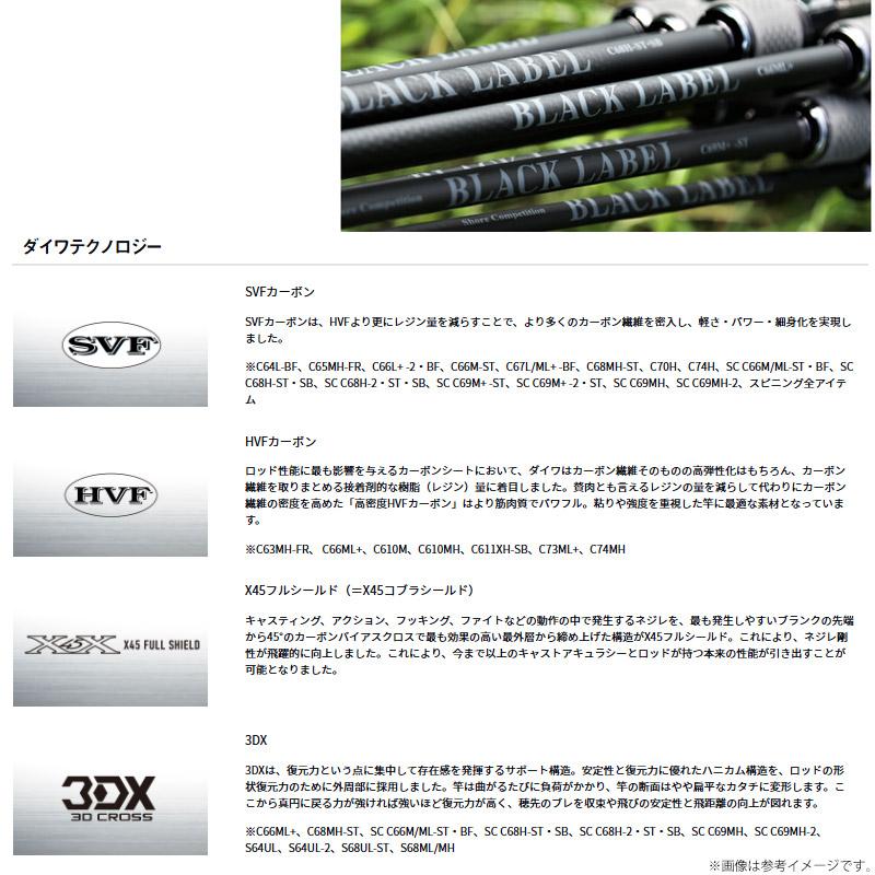 ●【送料無料】ダイワ　ブラックレーベル SC（ショアコンペティション） C69M+-2・ST ベイトモデル | DAIWA（釣り） | 04