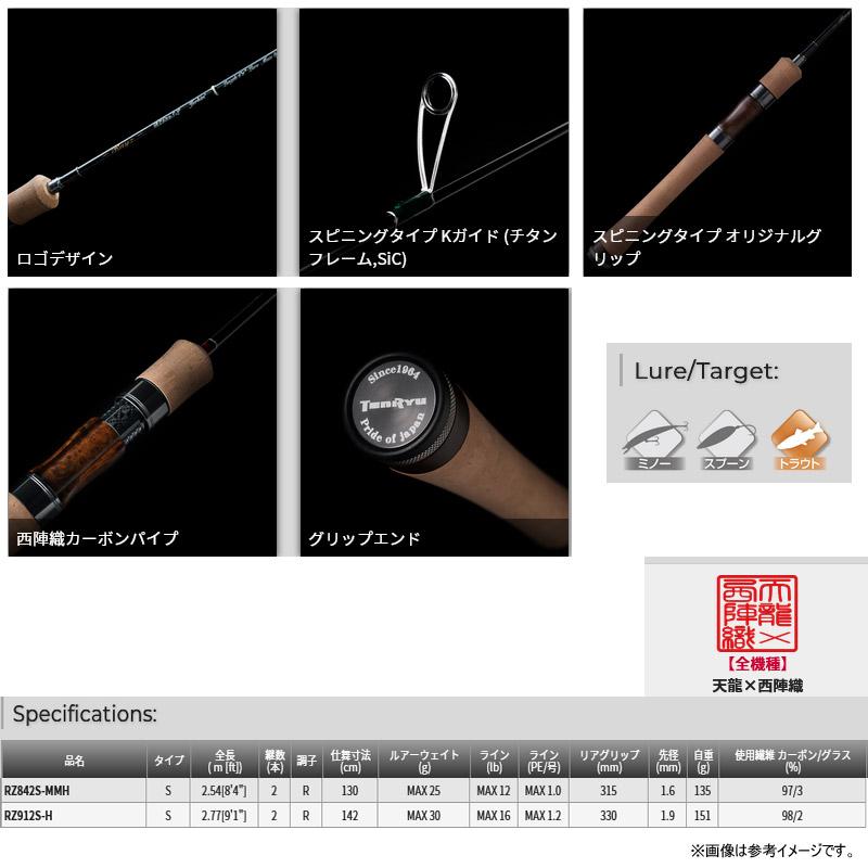 TENRYU ○テンリュウ 天龍 レイズ RZ842S-MMH (スピニングモデル