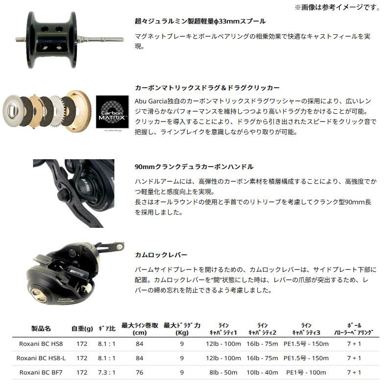ROXANI ○アブガルシア Abu ロキサーニ BC HS8-L(左ハンドル) 【まとめ