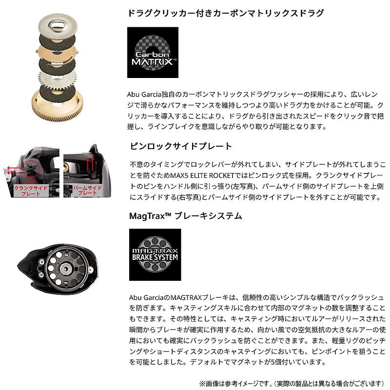 MAX ○アブガルシア Abu マックス 5 エリート ロケット-L (左ハンドル