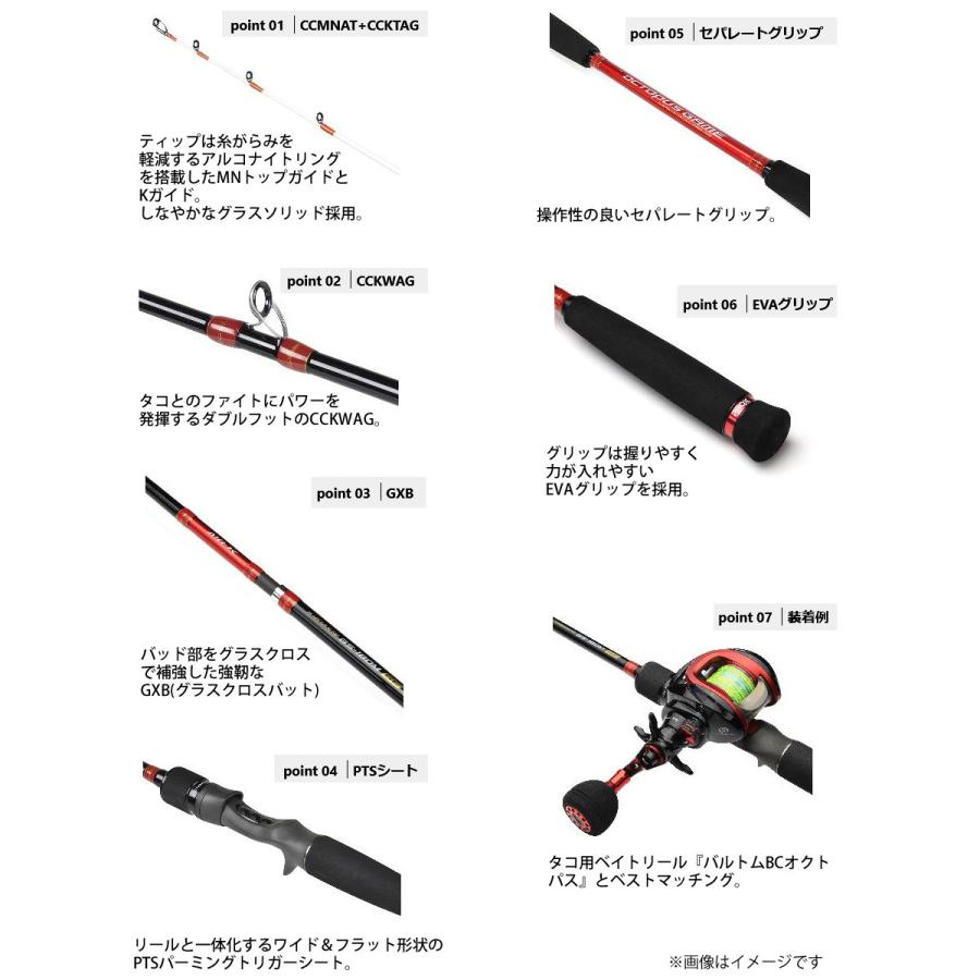 プロックス PROX　オクトパスゲームエアーK SE GS180M タコエギ専用 |  | 01