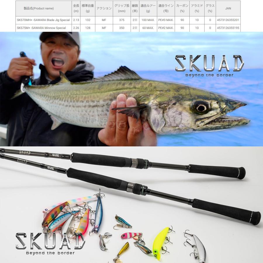 ○レジットデザイン SKUAD スクアド SKS75M+ サワラ ミノー ○レジットデザイン SKUAD スクアド SKS75M+ サワラ ミノー