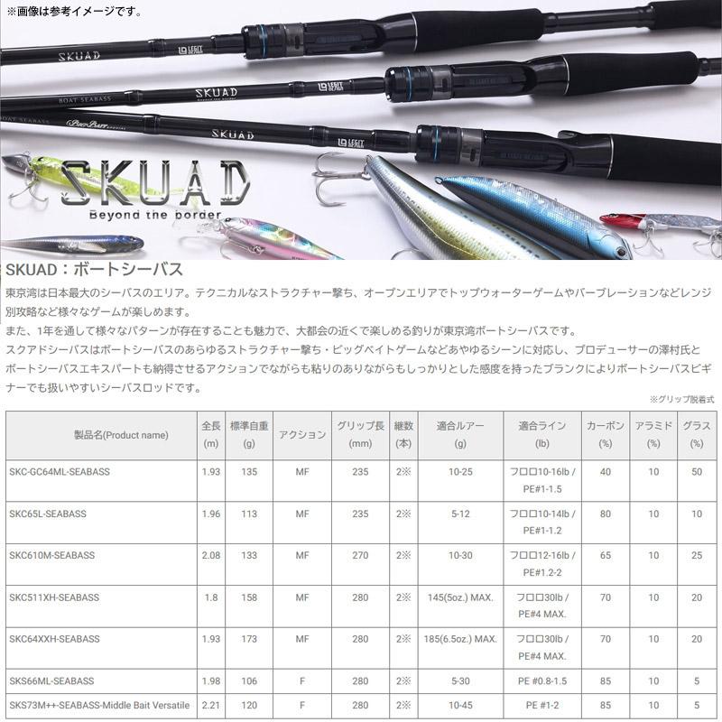 ●レジットデザイン SKUAD スクアド SKC65L-SEABASS ボートシーバス (ベイトモデル)の画像