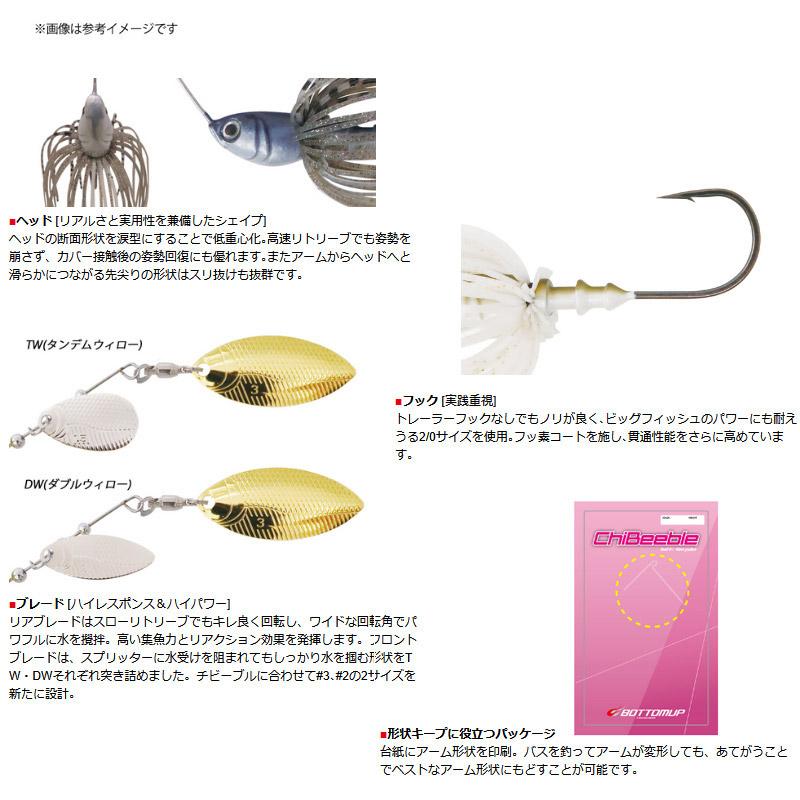 BOTTOMUP（ボトムアップ） チビーブル 1/4oz DW (ダブルウィロー