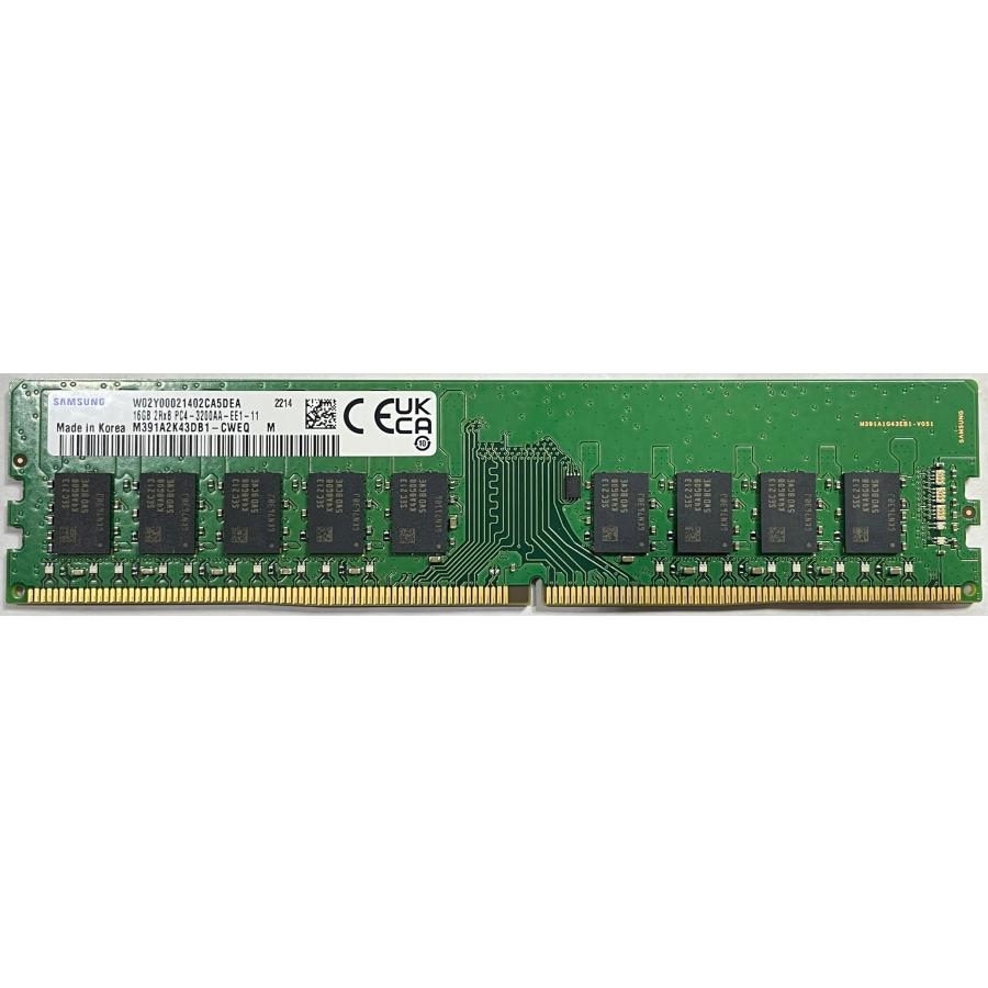 Samsung ECC UDIMM DDR4-3200 8GB×2枚 16GB SAMSUNG（サムスン） 中古 SAMSUNG 2R×8 PC4 3200 16GB ECC UDIMM DDR4