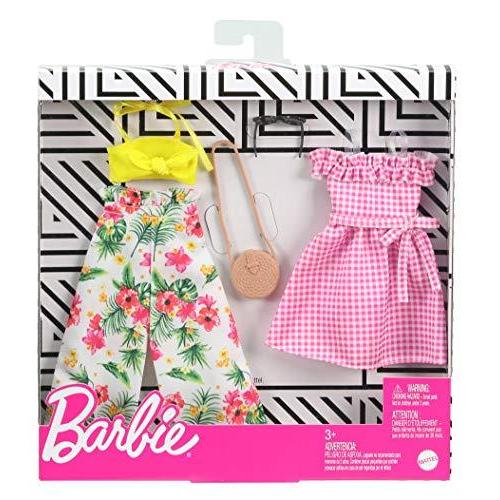 マテル バービー Barbie ファッション2パック グリーン ピンク 着せ替え人形用ドレス アクセサリー Ghx64 豊富な品