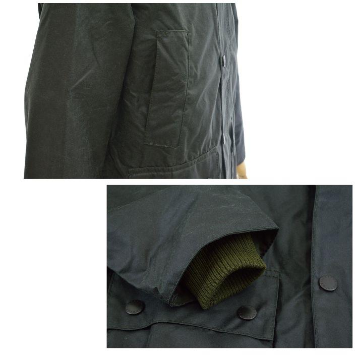 バブアー MWX0018 SG91 ビデイル レギュラーフィット オイルクロスジャケット セージ グリーン メンズ Barbour BEDALE JACKET SAGEの画像