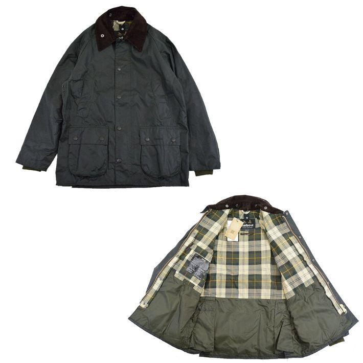 バブアー MWX0018 SG91 ビデイル レギュラーフィット オイルクロスジャケット セージ グリーン メンズ Barbour BEDALE JACKET SAGEの画像
