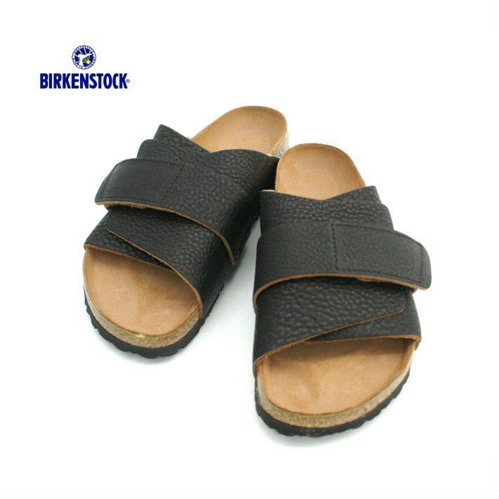 高い素材 ビルケンシュトック キョウト サンダル ノマドブラック 革 ナチュラルレザー メンズ Birkenstock Kyoto Nomad Black 限定価格セール Habitat Jeunes Normandie Fr