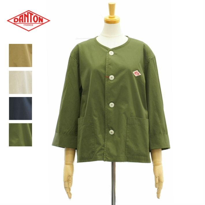 ダントン Jd 76duk ノーカラーワークジャケット ノーカラージャケット ダウンプルーフ スプリングコート レディース Danton Danton Jd 76duk インフィニティ ヤフー店 通販 Yahoo ショッピング