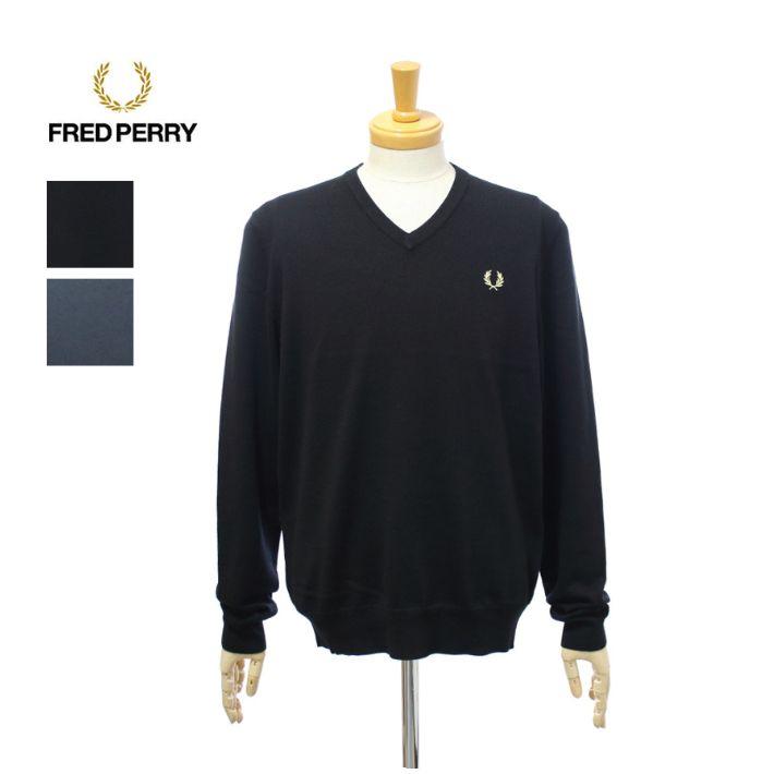 FRED PERRY（フレッドペリー） K9600 Vネック 長袖 プルオーバーニット
