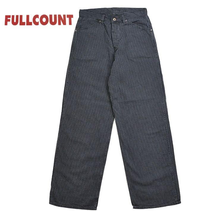 フルカウント 1149 ヒッコリーストライプ ワークトラウザーズ ワークパンツ ブラック メンズ FULLCOUNT | FULLCOUNT