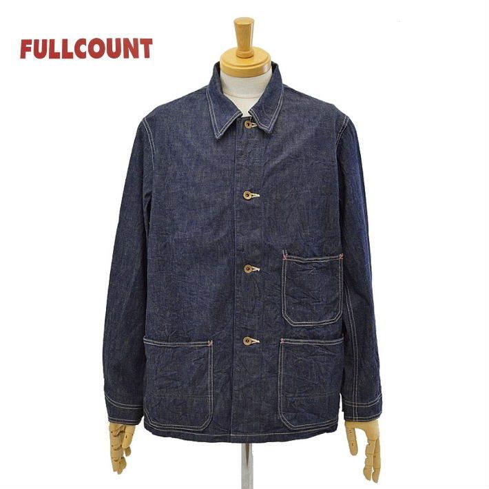 フルカウント 15 1 デニム チョアジャケット カバーオール インディゴ メンズ Denim Chore Jacket Fullcount Fullcount 15 1 インフィニティ ヤフー店 通販 Yahoo ショッピング