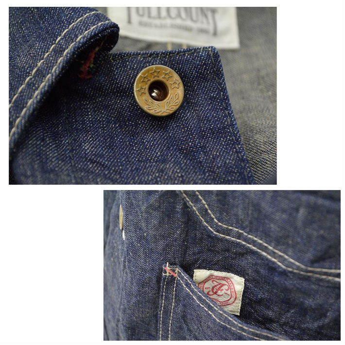 FULL COUNT インディゴデニム カバーオール FULLCOUNT フルカウント 2015-1 デニム チョアジャケット