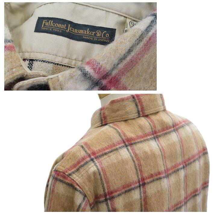 フルカウント 4096 ウール シャギー チェック ワークシャツ ワンウォッシュ メンズ FULLCOUNT Wool Shaggy Check Work Shirt | FULLCOUNT | 05