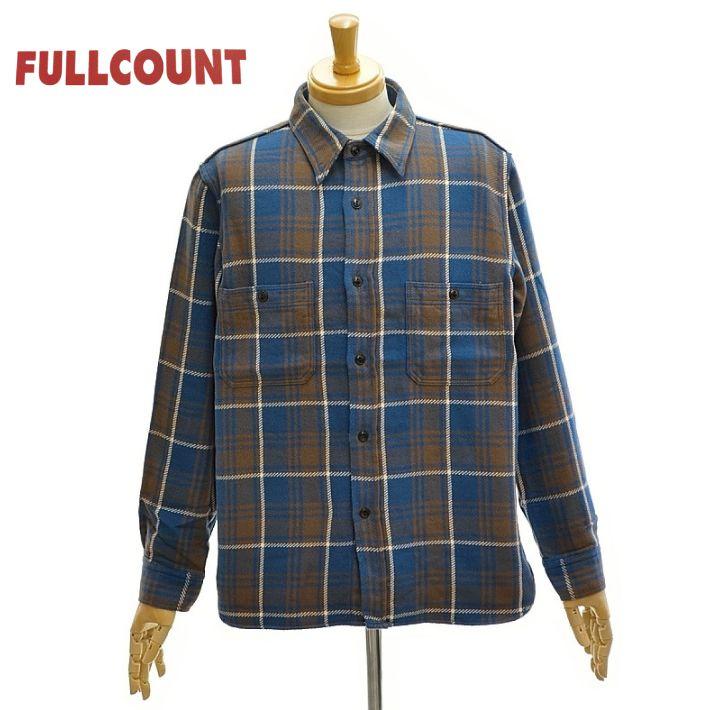 フルカウント 4106 オリジナルコットンチェック ワークシャツ ネルシャツ ワンウォッシュ メンズ FULLCOUNT Original Cotton Check Flannel Work Shirt | FULLCOUNT