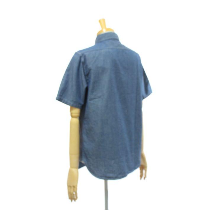 フルカウント 4821 半袖 シャンブレーシャツ ワークシャツ ブラック メンズ FULLCOUNT Chambray Shirt Half Sleeve [メール便可] | FULLCOUNT | 06
