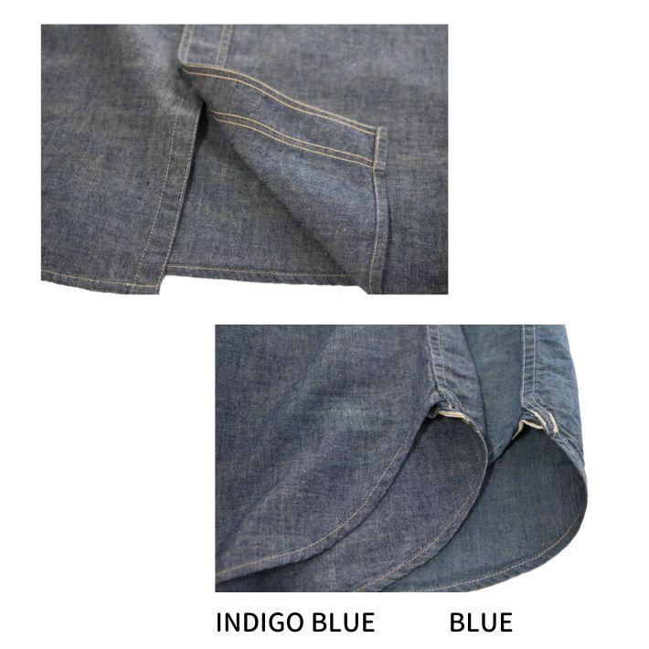 フルカウント 4821 半袖 シャンブレーシャツ ワークシャツ ブラック メンズ FULLCOUNT Chambray Shirt Half Sleeve [メール便可] | FULLCOUNT | 08