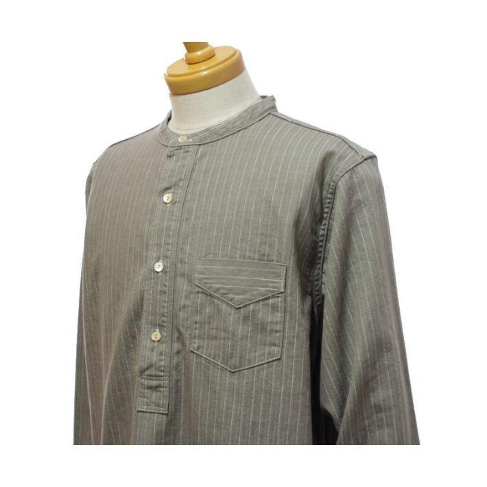フルカウント 4900G へリンボン ペンシルストライプ ファーマーズシャツ メンズ FULLCOUNT Herringbone Pencil Stripe Farmers Shirt | FULLCOUNT | 04