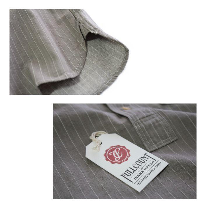 フルカウント 4900G へリンボン ペンシルストライプ ファーマーズシャツ メンズ FULLCOUNT Herringbone Pencil Stripe Farmers Shirt | FULLCOUNT | 07