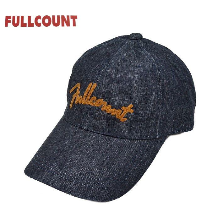フルカウント 6007 6パネル デニム ベースボールキャップ 10OZ 6PANEL Chain Embroidery Denim Cap FULLCOUNT [メール便可] | FULLCOUNT